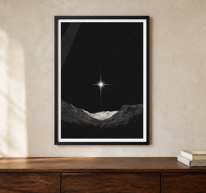 Product-focused lifestyle view of A4 · Black Gallery Frame - gallery image 1 of 5