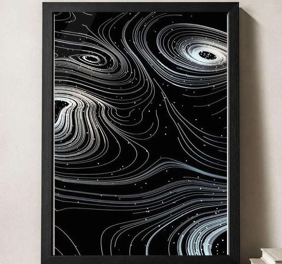 Styled close-up of A4 · Black Gallery Frame - gallery image 3 of 5