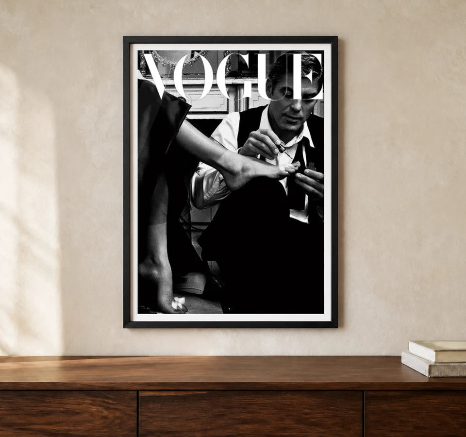 Product-focused lifestyle view of A4 · Black Gallery Frame - gallery image 1 of 5