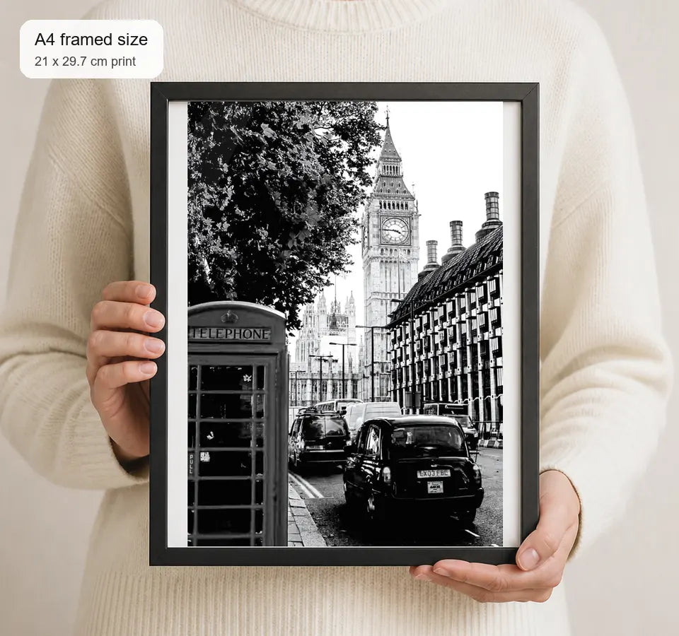 Size reference for A4 · Black Gallery Frame - gallery image 4 of 5