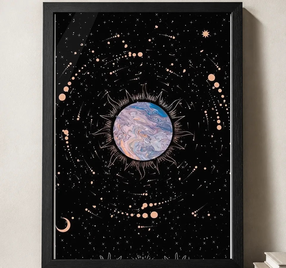 Styled close-up of A4 · Black Gallery Frame - gallery image 3 of 5