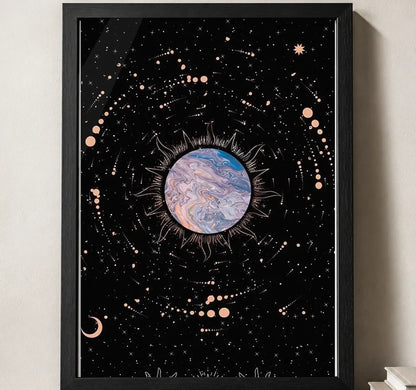 Styled close-up of A4 · Black Gallery Frame - gallery image 3 of 5
