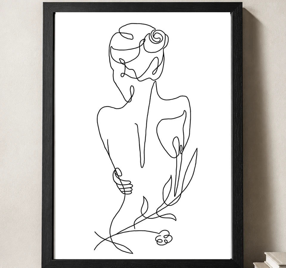 Styled close-up of A4 · Black Gallery Frame - gallery image 3 of 5