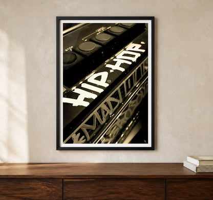 Product-focused lifestyle view of A4 · Black Gallery Frame - gallery image 1 of 5