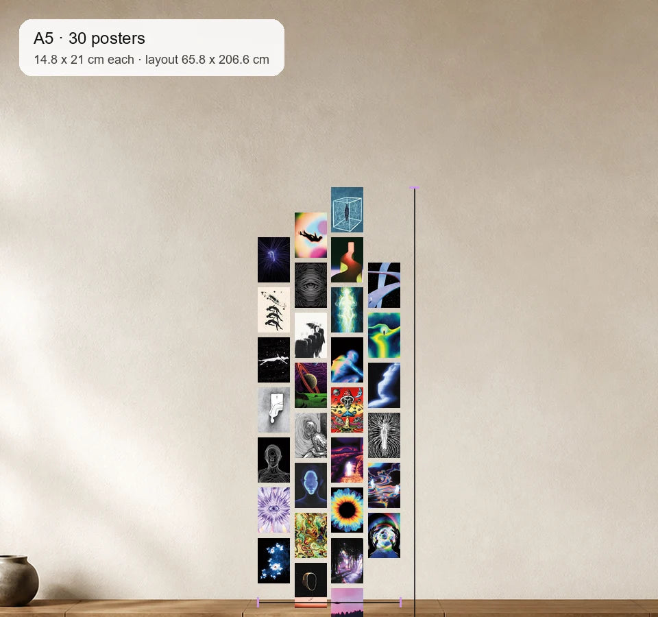 Size reference for A5 · 30 posters - gallery image 4 of 5
