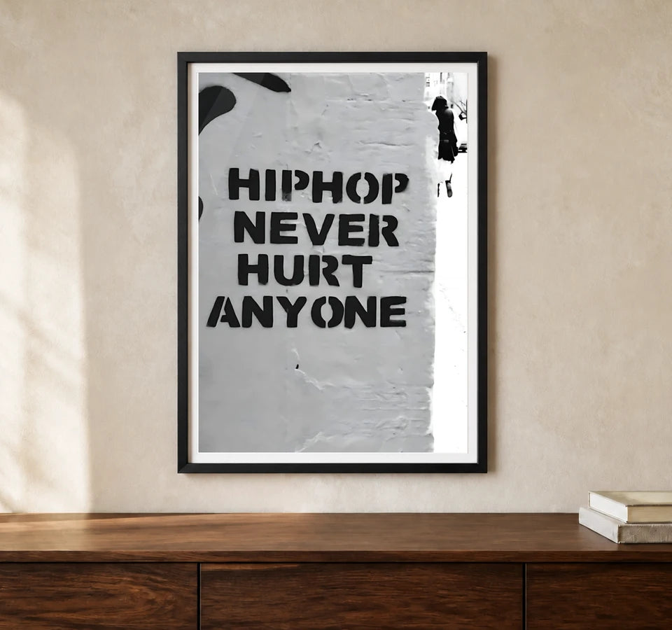 Product-focused lifestyle view of A4 · Black Gallery Frame - gallery image 1 of 5