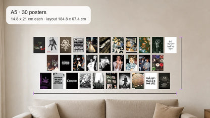 Size reference for A5 · 30 posters - gallery image 4 of 5