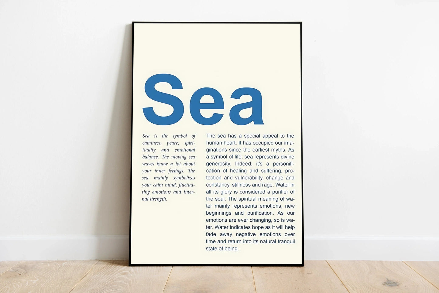 Abstract nautical artwork with a serene color palette of pale blues and seafoam greens, suggesting depth and subtle watery movement within the design