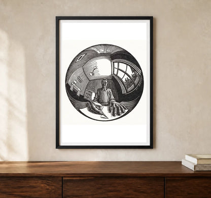 Product-focused lifestyle view of A4 · Black Gallery Frame - gallery image 1 of 5