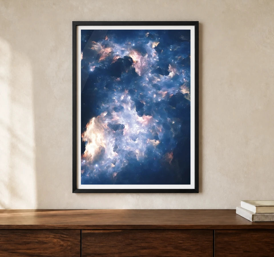 Product-focused lifestyle view of A4 · Black Gallery Frame - gallery image 1 of 5