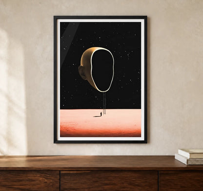 Product-focused lifestyle view of A4 · Black Gallery Frame - gallery image 1 of 5