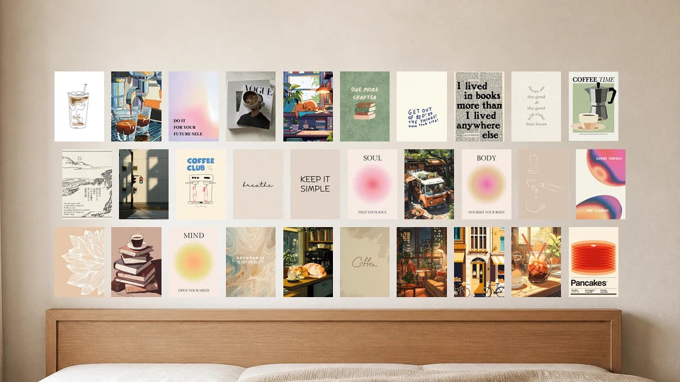 Product-focused lifestyle view of A5 · 30 posters - gallery image 1 of 5