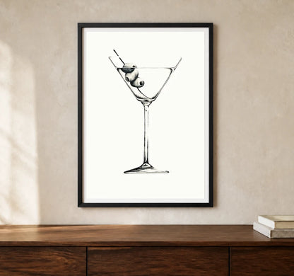 Product-focused lifestyle view of A4 · Black Gallery Frame - gallery image 1 of 5