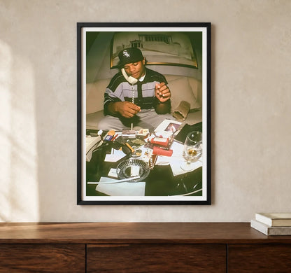 Product-focused lifestyle view of A4 · Black Gallery Frame - gallery image 1 of 5
