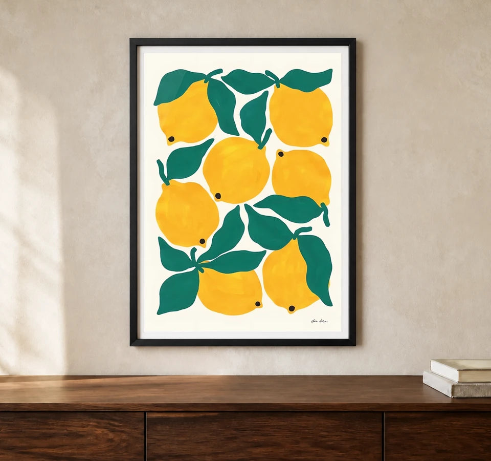 Product-focused lifestyle view of A4 · Black Gallery Frame - gallery image 1 of 5