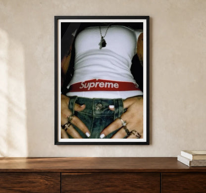 Product-focused lifestyle view of A4 · Black Gallery Frame - gallery image 1 of 5