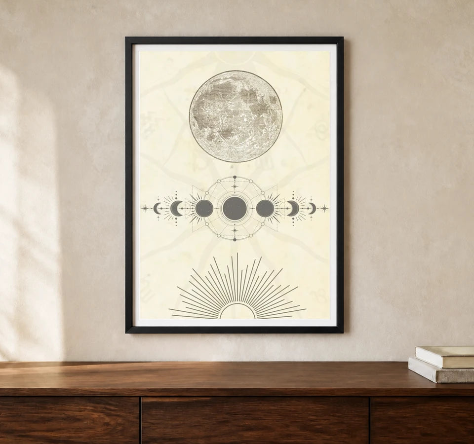 Product-focused lifestyle view of A4 · Black Gallery Frame - gallery image 1 of 5