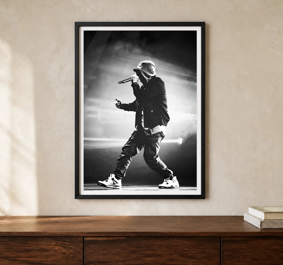 Product-focused lifestyle view of A4 · Black Gallery Frame - gallery image 1 of 5