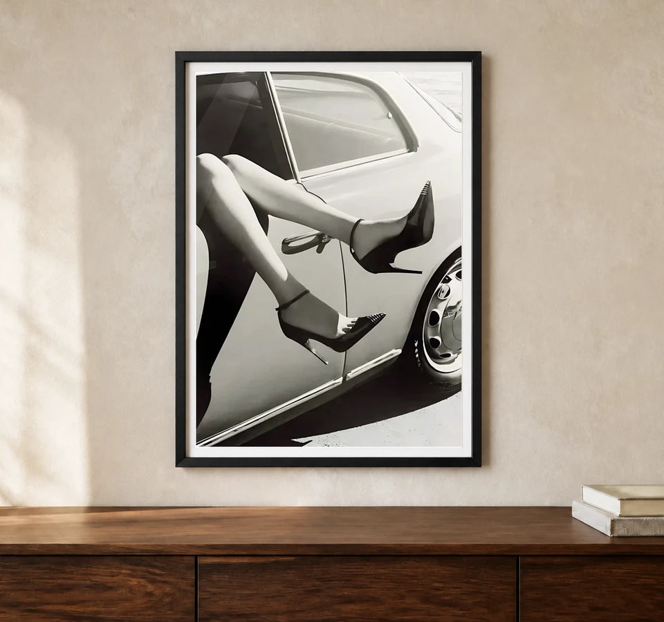 Product-focused lifestyle view of A4 · Black Gallery Frame - gallery image 1 of 5