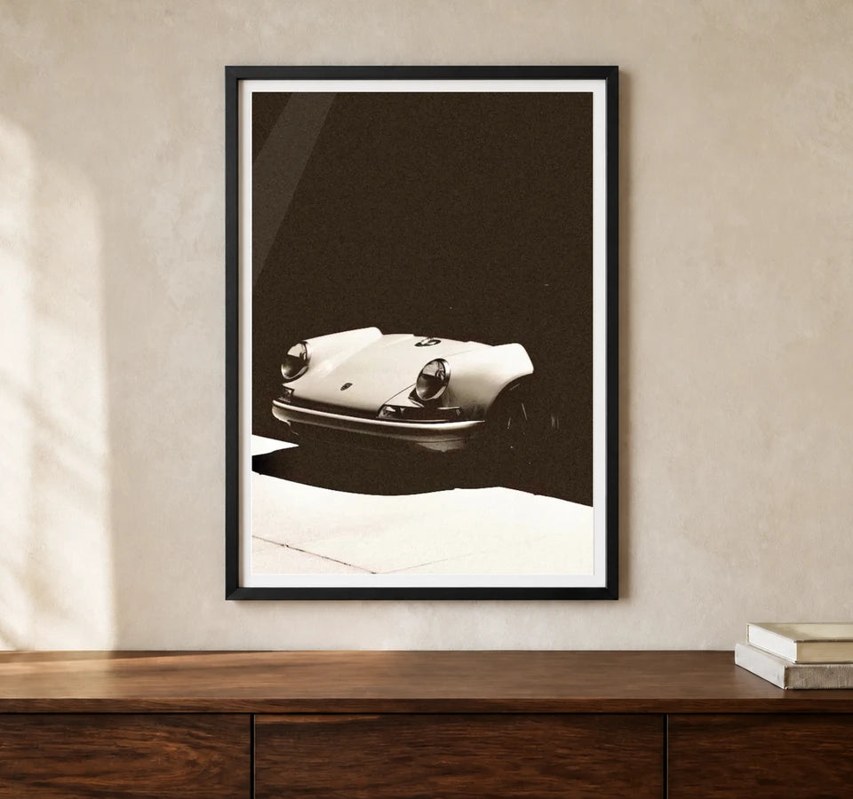Product-focused lifestyle view of A4 · Black Gallery Frame - gallery image 1 of 5
