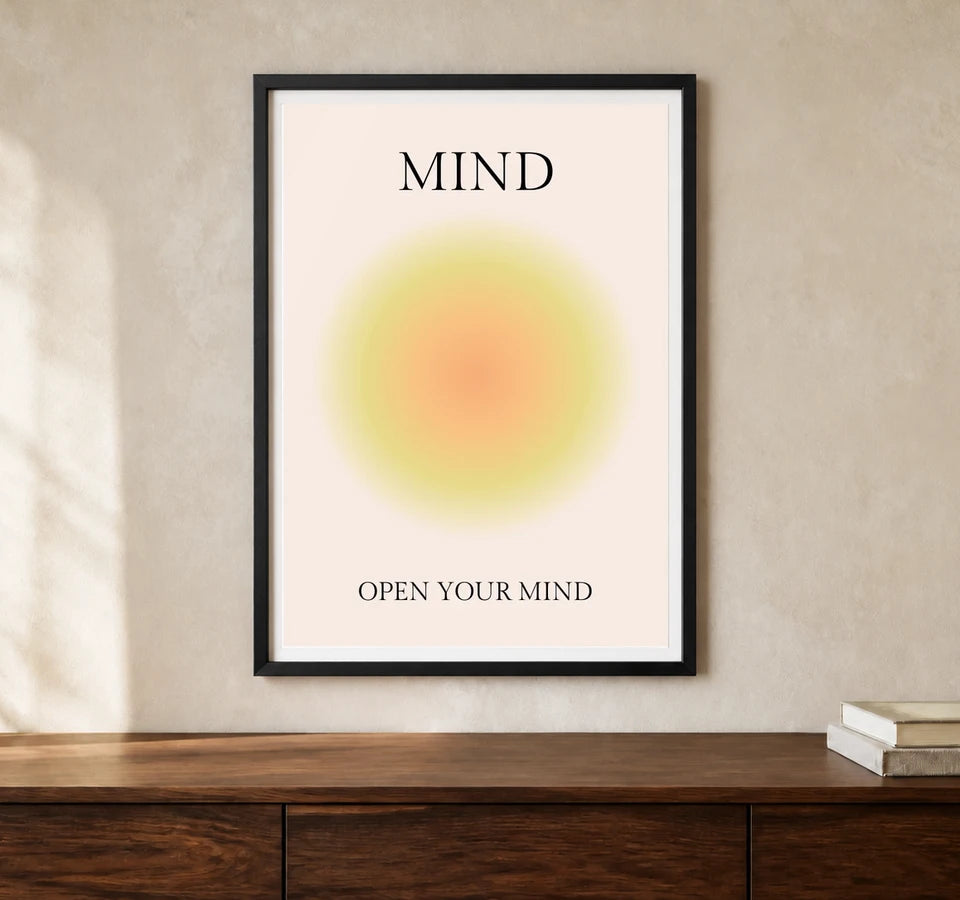 Product-focused lifestyle view of A4 · Black Gallery Frame - gallery image 1 of 5