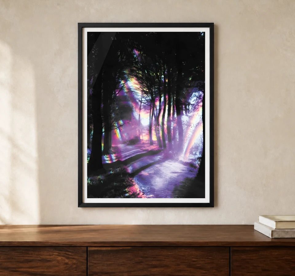 Product-focused lifestyle view of A4 · Black Gallery Frame - gallery image 1 of 5
