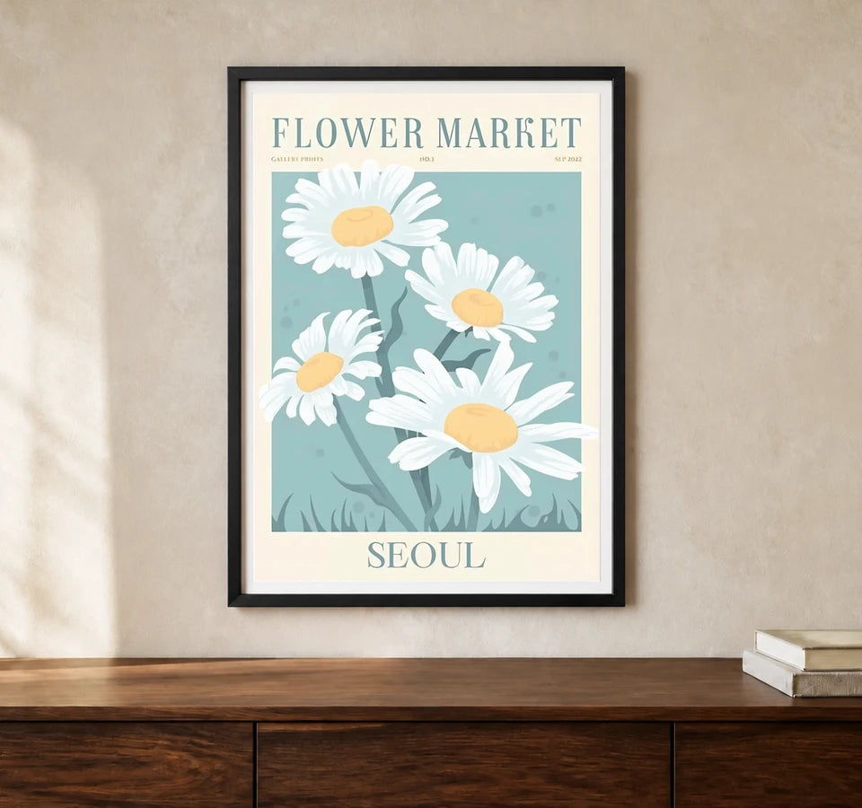 Product-focused lifestyle view of A4 · Black Gallery Frame - gallery image 1 of 5