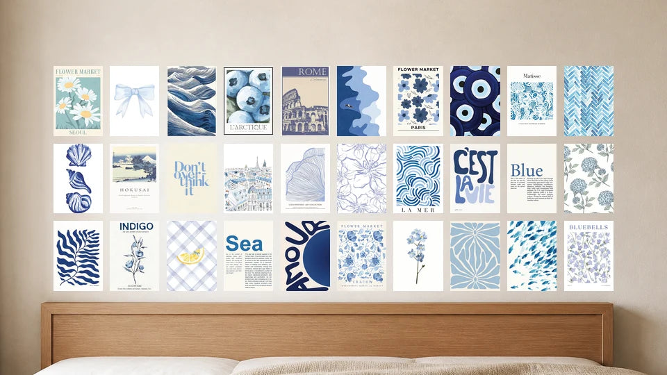 Product-focused lifestyle view of A5 · 30 posters - gallery image 1 of 5