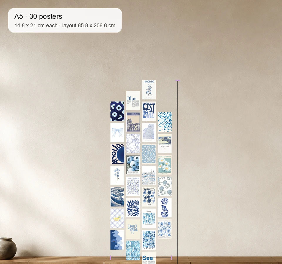 Size reference for A5 · 30 posters - gallery image 4 of 5
