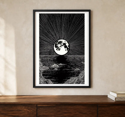 Product-focused lifestyle view of A4 · Black Gallery Frame - gallery image 1 of 5