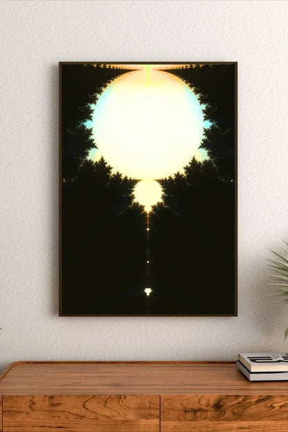 Abstract portrayal of dimensional rifts using deep indigo and vibrant teal tones, showing structured cosmic voids and energy streams