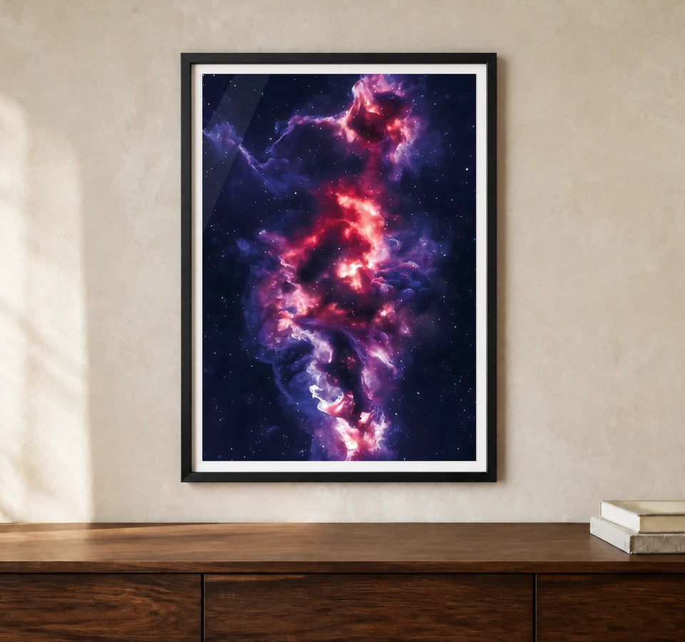 Product-focused lifestyle view of A4 · Black Gallery Frame - gallery image 1 of 5
