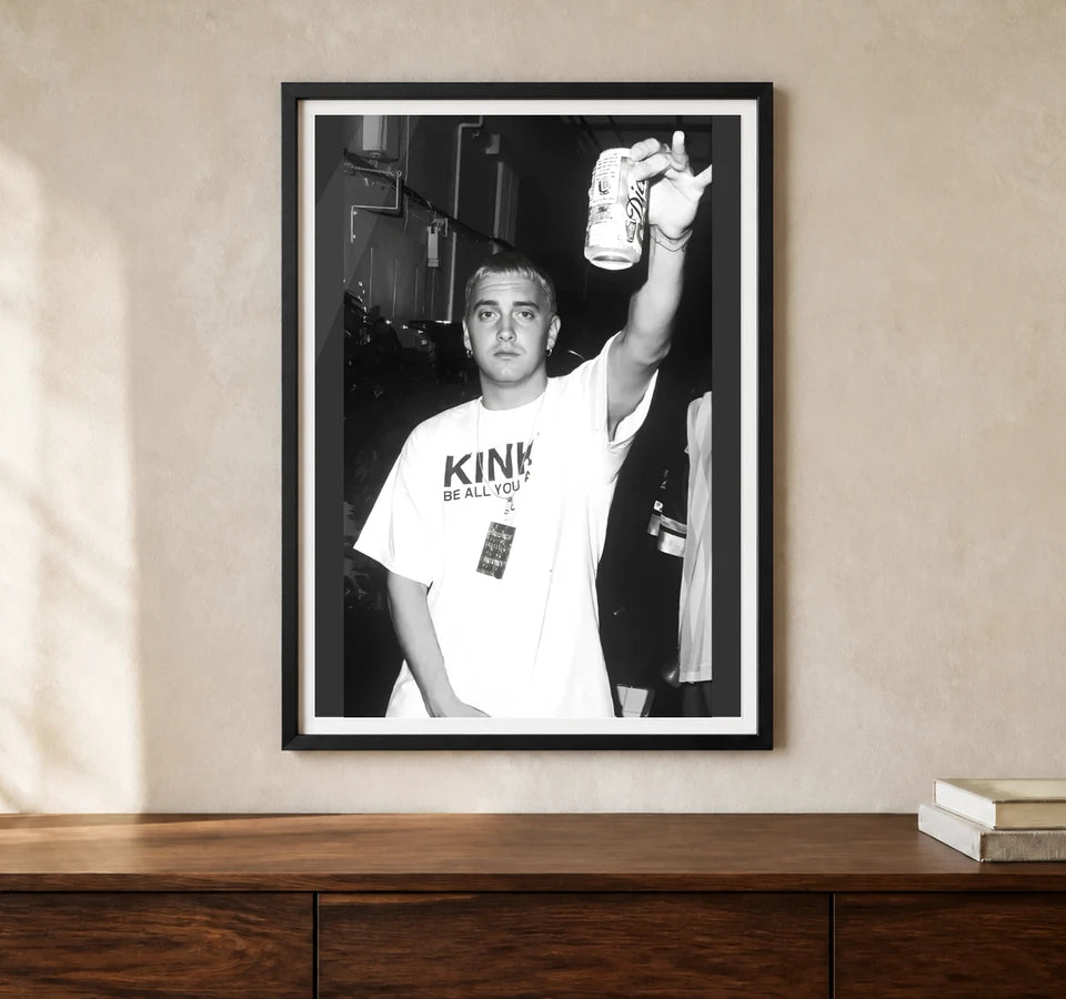 Product-focused lifestyle view of A4 · Black Gallery Frame - gallery image 1 of 5