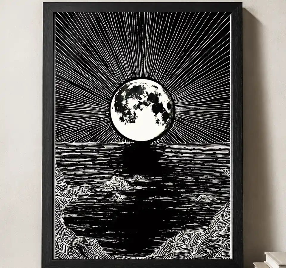 Styled close-up of A4 · Black Gallery Frame - gallery image 3 of 5