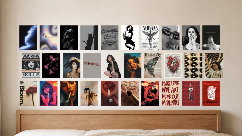 Product-focused lifestyle view of A5 · 30 posters - gallery image 1 of 5