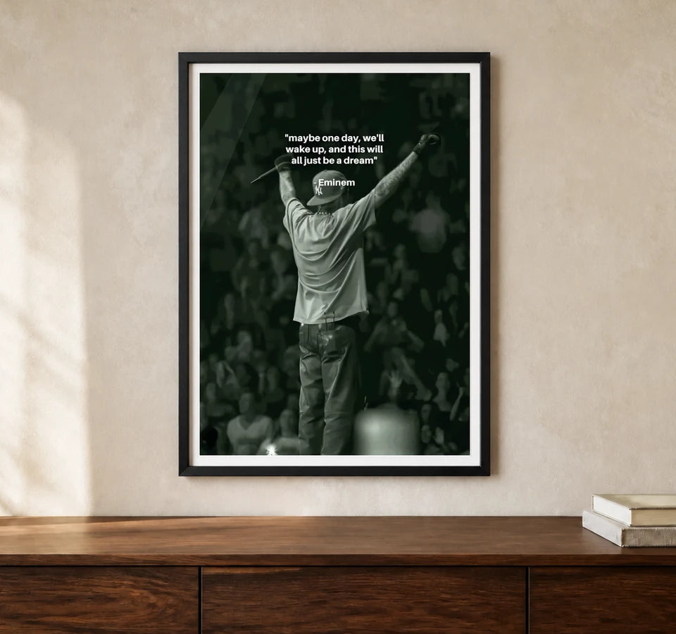 Product-focused lifestyle view of A4 · Black Gallery Frame - gallery image 1 of 5