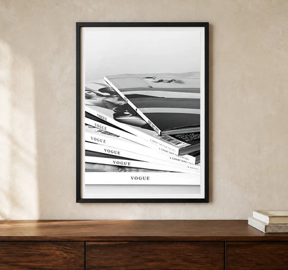 Product-focused lifestyle view of A4 · Black Gallery Frame - gallery image 1 of 5