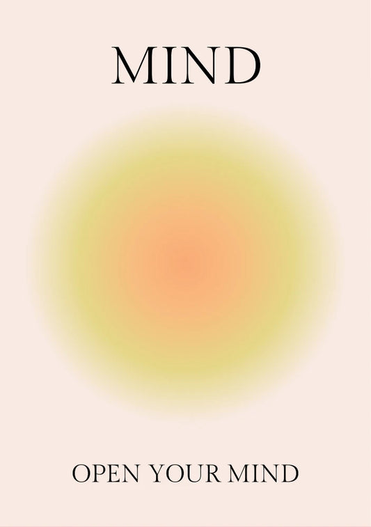 Graphic poster design featuring stylized lettering and abstract elements in soft pastel shades of pink, yellow, and white lemonade colors