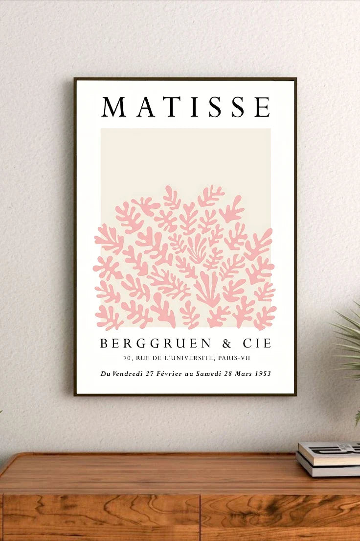 Pastel botanicals poster featuring soft yellow lemons, delicate green leaves, and script typography arranged across a light blush pink background
