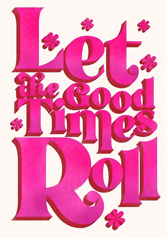 Retro graphic poster in portrait orientation featuring bold lettering and vibrant pink and yellow colors surrounding lemonade motifs