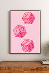Pastel lucky seven design featuring numbers three, seven, and nine. The bold typography is framed by bright pink and cyan blue watercolor accents
