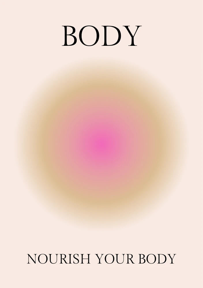 Minimalist square poster design using black line art and delicate pale pink typography elements on a clean, contrasting white background