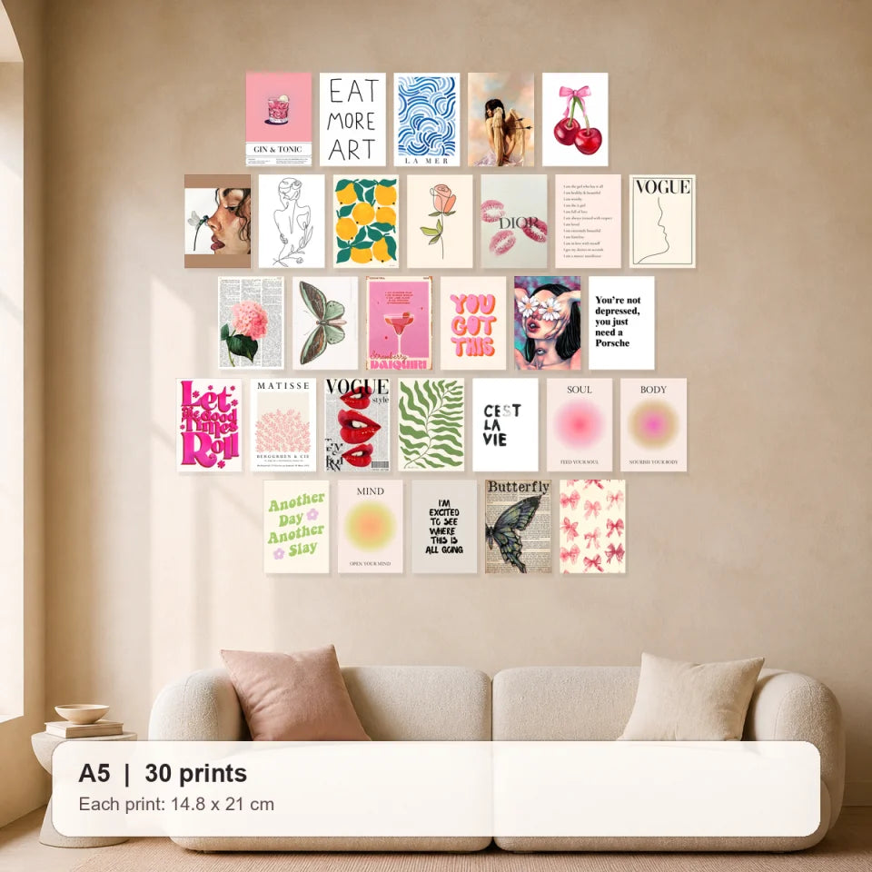 Pink Lemonade A5 30-poster kit size reference - gallery image 4 of 5