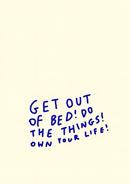Pink typography design centered on "Do The Thing," featuring bright magenta, lemon yellow, and black lettering in a retro pop art style (Portrait)