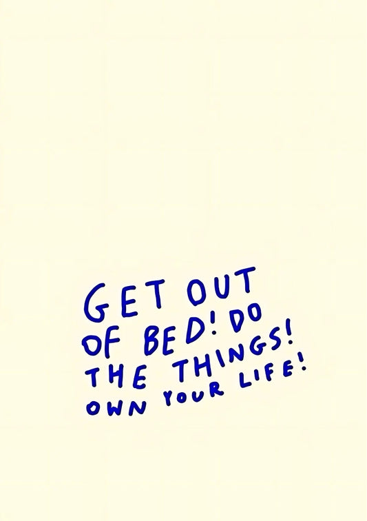 Pink typography design centered on "Do The Thing," featuring bright magenta, lemon yellow, and black lettering in a retro pop art style (Portrait)
