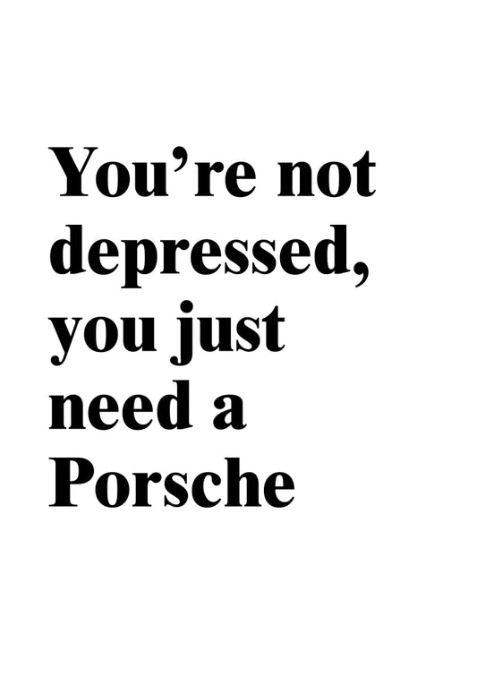 Pastel pink wall art with retro style; prominent text reads 'Porsche Fever,' surrounding a whimsical drawing of classic automobile vehicle