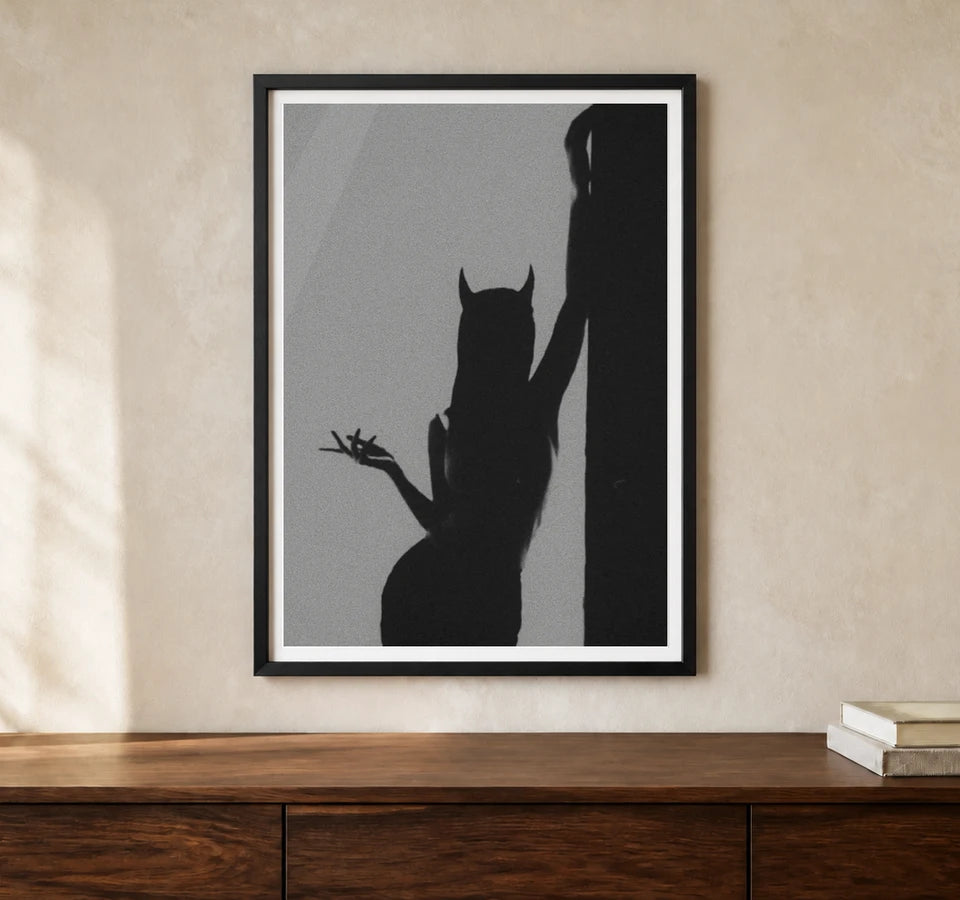 Product-focused lifestyle view of A4 · Black Gallery Frame - gallery image 1 of 5