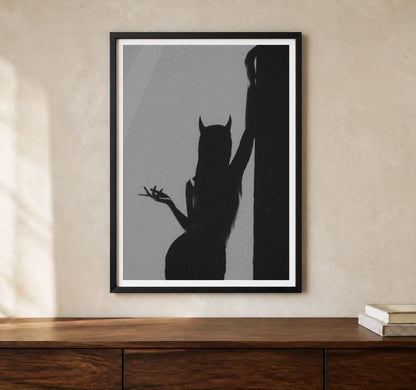 Product-focused lifestyle view of A4 · Black Gallery Frame - gallery image 1 of 5