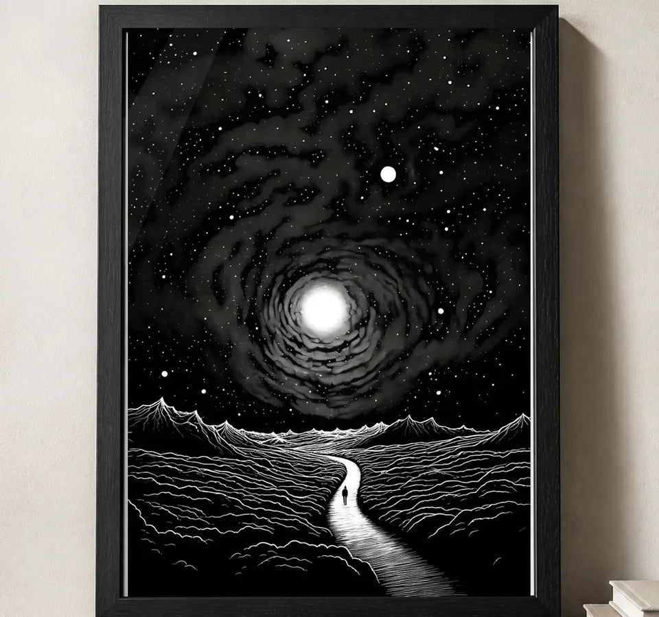Styled close-up of A4 · Black Gallery Frame - gallery image 3 of 5