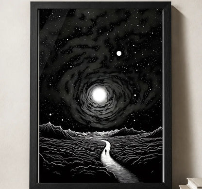 Styled close-up of A4 · Black Gallery Frame - gallery image 3 of 5